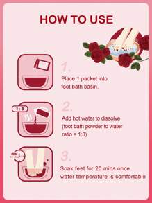 Polvo para baño de pies con rosa de SlowSunday