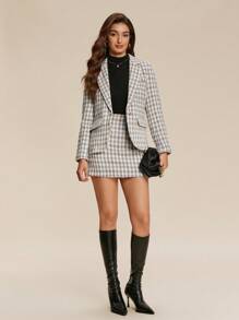 Chiquease Women Autumn Lapel Single Button Overcoat, Stylish Everyday Wear Fall Cloth For Women - Multicolor - View 1