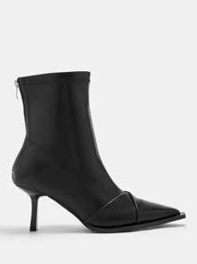 CUCCOO BIZCHIC Women's Fashion Pointed Toe Stiletto Ankle Boots For Christmas And New Year Holiday Valentines - Black - View 2