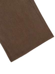 Claim Dot Loose Fit Men's Corduroy Wide Leg Pants With Slant Pockets, No Belt, For Fall Winter - Coffee Brown - View 5