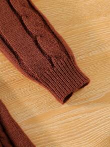 女童毛衣裙，圆领针织裙，时尚优雅可爱蝴蝶结泡泡袖套头裙