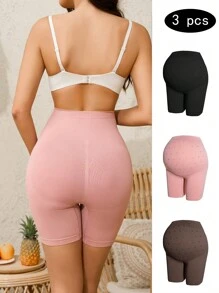 Moonlight&Mama 3 件套孕妇爱心印花高腰三角裤 - 彩色 - 查看 2