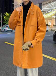 Claim Dot Manteau décontracté ample à manches longues, col châle, coupe ample, couleur unie, pour l'automne