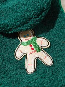 PETSIN 1 件宠物圣诞绿色蓬松彩色绒球连帽保暖舒适狗狗夹克 - 綠色 - 查看 6