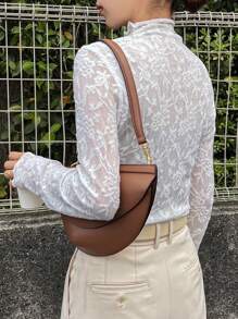 FRIFUL Women Lace Turtleneck Long Sleeve Slim Fit Blouse, Casual Daily Wear Sheer