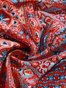 2pcs/Set Printed Reversible Bikini Swimwear Summer - Red - View 8