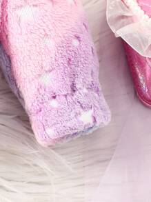 女婴冬季夹克新款时尚休闲可爱风格彩色拼接保暖服装 - 粉色 - 查看 4