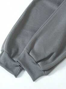 Bộ quần dài và áo hoodie tay dài cho bé trai tuổi teen - Xám - Xem 5