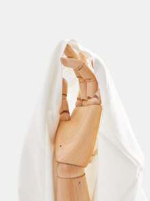 Anewsta Women Crew Neck Solid Color Ruffle Trim Short Sleeve T-Shirt For Summer