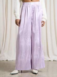 AiiRZ 蛇纹印花阔腿睡裤