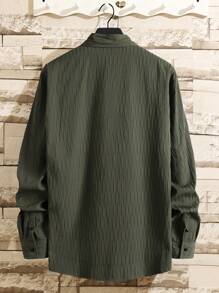 Manfinity Homme Mature Casual Textured Men Shirt