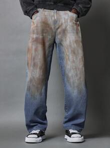 SUMWON Vaqueros desgastados con ajuste de patinador