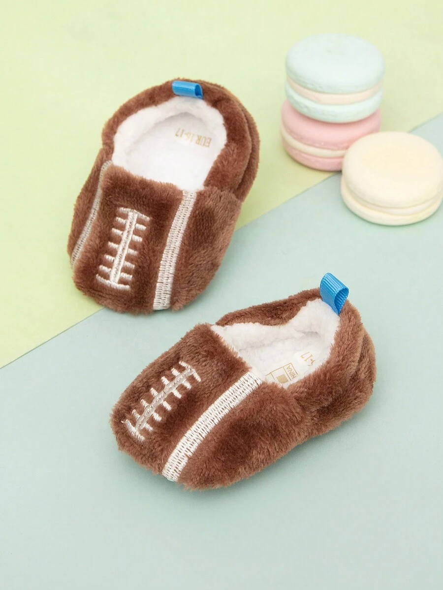 Infant/Toddler Brown Slip-On Warm Flat Winter Shoes - Brown - View 1