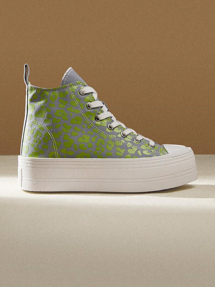 CUCCOO EASI 女士纯色拼接平底休闲运动鞋，女士日常休闲鞋运动鞋 - 綠色 - 查看 1