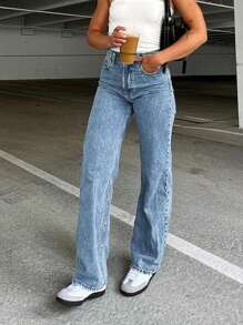 Versatile Simple All-Match Straight Leg Jeans That Flatter Your Figure