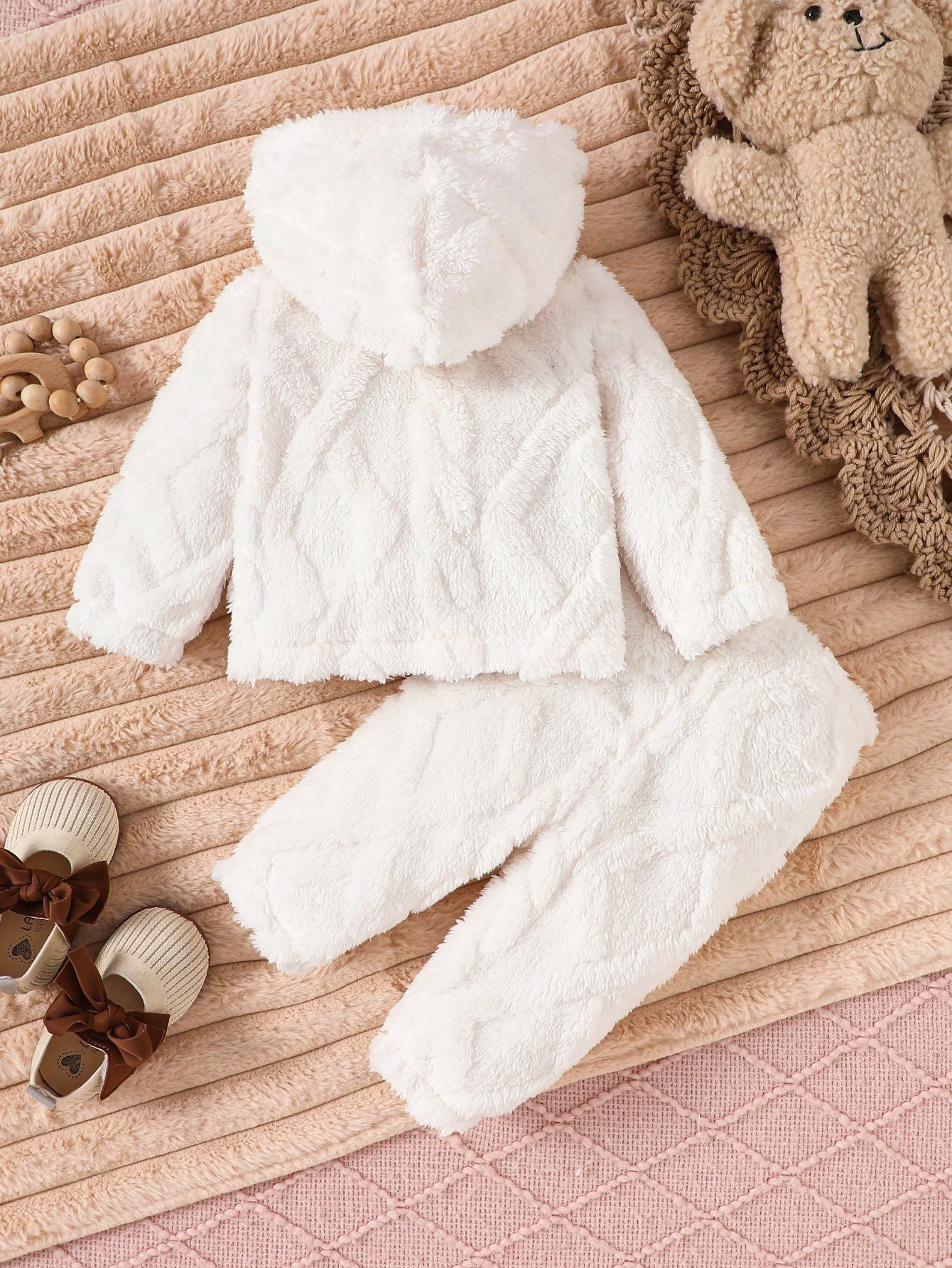 SHEIN ملابس رضع بنات عصرية وبسيطة، بألوان صلبة سمي...