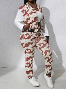 Zolique 极简主义数码印花夹克和裤子两件套 - 彩色 - 查看 4