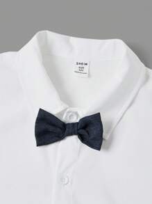 3pcs/Set Kids/Tween Boys College Style Uniform Vest, Solid Color Lapel Long Sleeve Shirt With Necktie, And Straight Solid Color Pants, Gentleman Suit Set - Multicolor - View 8