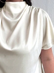 Celure Camisa casual minimalista de manga corta y talla grande, para uso diario