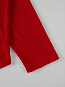 Claim Dot Bộ quần áo nỉ trùm đầu trễ vai rộng rãi và quần dài phối hợp cho nam - Đỏ - Xem 5