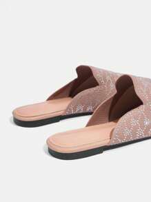 CUCCOO TILAWA CUCCOO Fashion Pointed Toe Flat Mules - Apricot - View 4