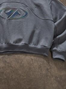 Manfinity VCAY sweat-shirt à capuche ample et décontracté doublé de thermique pour hommes, automne/hiver
