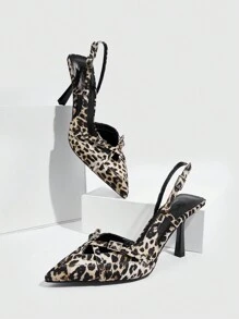 CUCCOO SZL Pointed Toe Stilettos Women Shoes, Sexy Fashion Party Dating Leopard Print Ladies High Heel Pumps - Multicolor - View 3