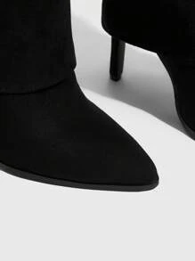 CUCCOO SZL Pointed Toe Thigh High Slim Heel Tall Boots, Women Sexy Over The Knee Riding Boots For And Spring Shoes Spring Break Easter - Black - View 4