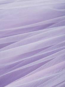 Souflis Souflis 女嬰荷葉邊網紗覆蓋連衣裙 - 紫色 - 查看 3