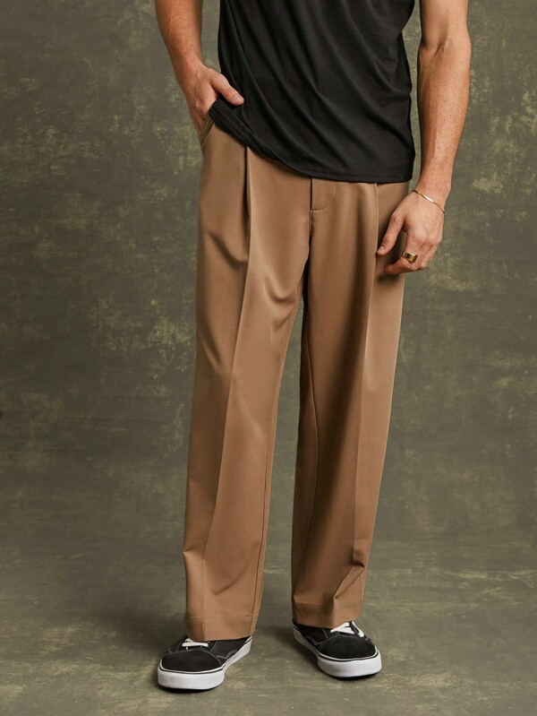 Pantalones chinos con pinzas de tobillo para hombre