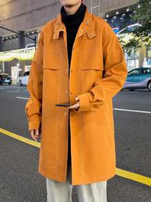 Claim Dot Manteau décontracté ample à manches longues, col châle, coupe ample, couleur unie, pour l'automne