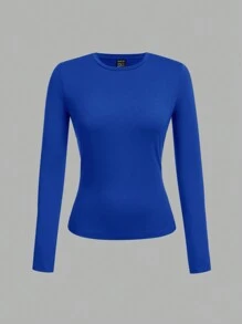 SHEIN EZwear 3pcs Set Women Casual Bodycon Long Sleeve T-Shirt Suits, Round Neck, Suitable For Spring, Autumn & Winter Autumn And Winter - Multicolor - View 11