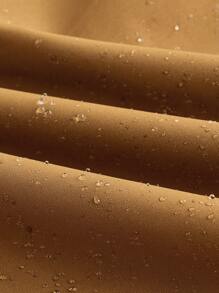 SHEIN Outdoor Urban 连帽拉链抽绳纯色长袖运动夹克冬季女式上衣