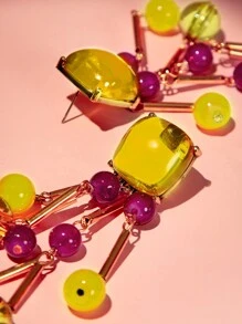 SHEIN BAE 1pair Women Vintage Tassel Drop Earrings, Suitable For Important Occasions