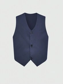 SHEIN Bộ vest trang trọng 3 món cho bé trai tuổi teen: Áo sơ mi dài tay cổ sọc, nơ tương phản, quần trơn màu, đi học, ngày lễ, đám cưới, tiệc sinh nhật, thu/đông - Nhiều màu - Xem 10