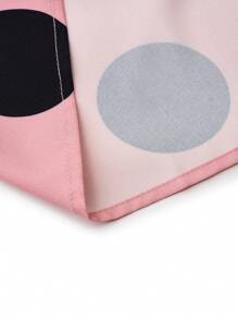 SHEIN Clasi Đầm Maxi Tay Dài In Chấm Bi Cổ Tròn Dáng Rộng Cho Nữ - Hồng - Xem 5