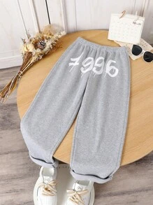 Tween Boys 1996 Numeral Print Straight Leg Sweatpants