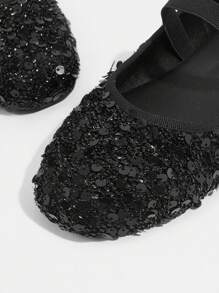 CUCCOO TILAWA Giày bệt đính sequin đen giản dị và đa năng cho nữ ngày lễ tình nhân - màu đen - Xem 5