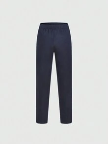 SHEIN Bộ vest trang trọng 3 món cho bé trai tuổi teen: Áo sơ mi dài tay cổ sọc, nơ tương phản, quần trơn màu, đi học, ngày lễ, đám cưới, tiệc sinh nhật, thu/đông - Nhiều màu - Xem 4