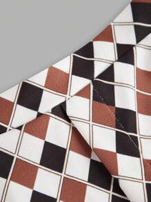 Bộ 2 món/Bộ áo sơ mi kẻ caro cổ điển 2 trong 1 và quần dài cho bé gái tuổi teen - Nhiều màu - Xem 3