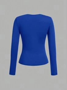 SHEIN EZwear 3pcs Set Women Casual Bodycon Long Sleeve T-Shirt Suits, Round Neck, Suitable For Spring, Autumn & Winter Autumn And Winter - Multicolor - View 10