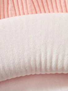 Pull en tricot côtelé en velours doux et chaud rose tendre de style casual pour préados, design polyvalent pour l'automne et l'hiver - Rose bonbon - Voir 5