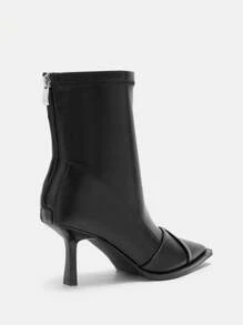 CUCCOO BIZCHIC Women's Fashion Pointed Toe Stiletto Ankle Boots For Christmas And New Year Holiday Valentines - Black - View 8