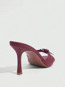 CUCCOO SZL Women Fashion High Heel Sandals With Buckle Design Spring Shoes Spring Break Easter Prom Heels - Burgundy - View 10