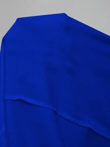 SHEIN Lady Spring And Summer Casual Elegant Work Small Size  Short Sleeves Kaftan Dress Abayas Tunic Dress Women Dresses - Royal Blue - View 7