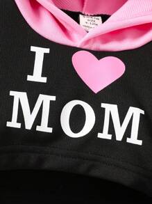 3pcs Infant Girl's Printed Set, Autumn & Winter - Black - View 3