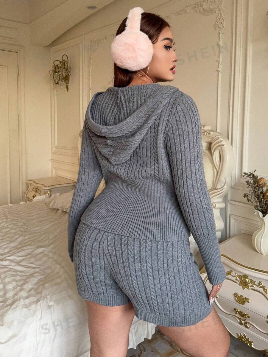 Flirla Sudadera con capucha minimalista de manga larga y unicolor, de talla grande, informal para uso diario