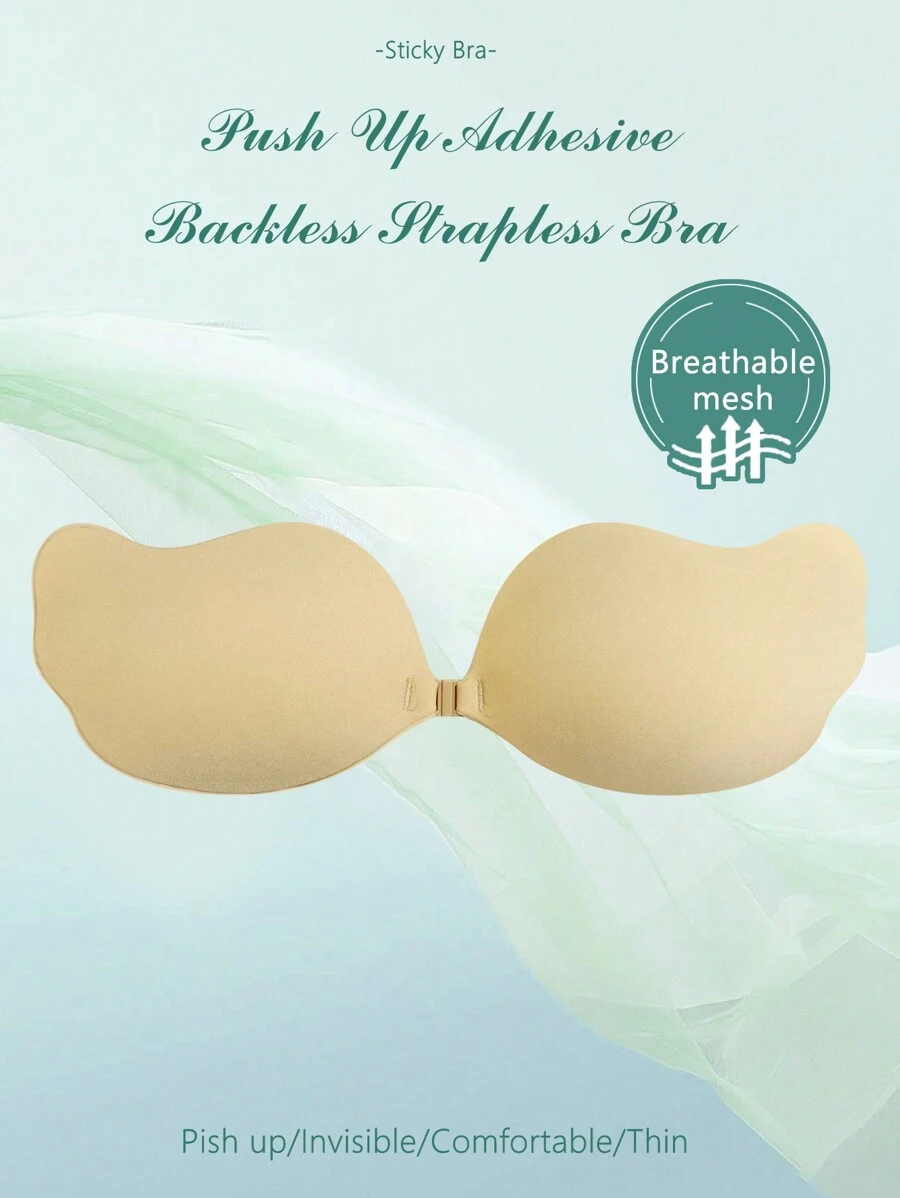 1 paire de soutiens-gorge adhésifs mini à forme d'aile personnalisés, soulève-gorge invisible, accessoires de soutien-gorge simple et , portables et avec fermoir