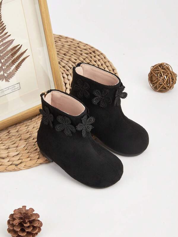 1pair Black Classic Cute & Comfortable Princess Boots