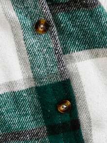 2 件套女孩纯色高领长袖上衣和蝴蝶装饰短裙休闲装 - 綠色 - 查看 6